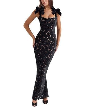 Ariele Tesoro Embellished Maxi Dress - Black