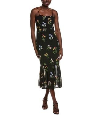 IPPONELLI Tie Shoulder Midi Dress - Black