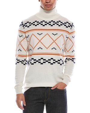 Brodie Cashmere Fairisle Wool & Cashmere-Blend Turtleneck Jumper - White