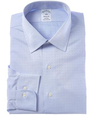 green emerald velvet dress Brooks Brothers Milano Slim-Fit Dress Shirt, Button-Down Collar, Blue –  Oxford & Evergreen main image 0