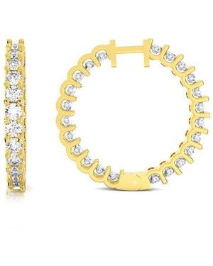 Amairah 14K 4.00 Ct. Tw. Lab-Grown Diamond Hoop Earring - Metallic