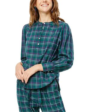 Roberta Roller Rabbit Inverness Plaid Glenda Top - Blue