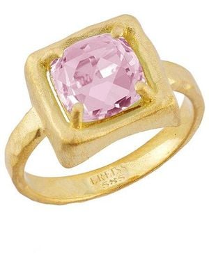 Reiss 14k 2.00 Ct. Tw. Rose Quartz Cocktail Ring - White