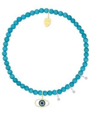 Meira T 14K 0.55 Ct. Tw. Diamond & Bracelet - Blue