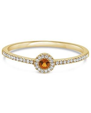 Sabrina Designs 14K 0.13 Ct. Tw. Diamond & Citrine Ring - White