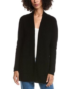 Forte Wool & Cashmere-Blend Drape Cardigan - Black
