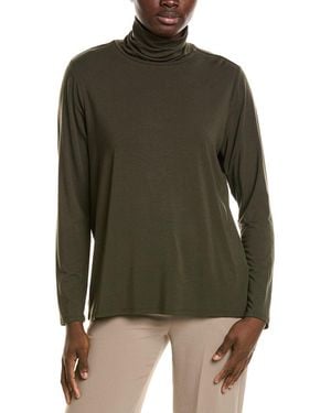 Eileen Fisher Turtleneck Slim Shirt - Green