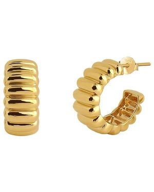 Gabi Rielle 14k Over Silver Lovestruck Collection Mini Hoops - Metallic