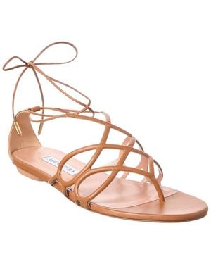 Aquazzura Infinito Leather Sandal - Pink