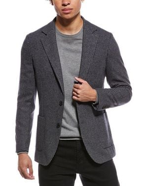 Reiss Wool-Blend Puppytooth Blazer - Grey