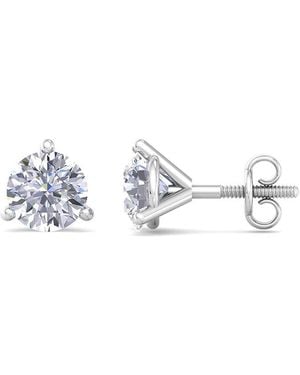 SuperJeweler 14K 1.00 Ct. Tw. Lab-Grown Diamond Earrings - White