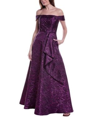 Rene Ruiz Paisley A-Line Gown - Purple