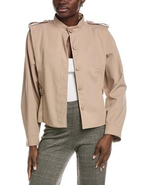 Akris Gregory Wool Jacket - Natural