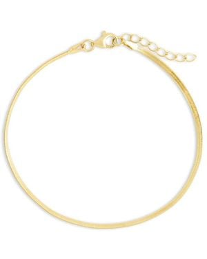 Sterling Forever Herringbone Chain Bracelet - Metallic