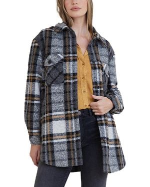 Bella Dahl Belted Wool-blend Shacket - Blue