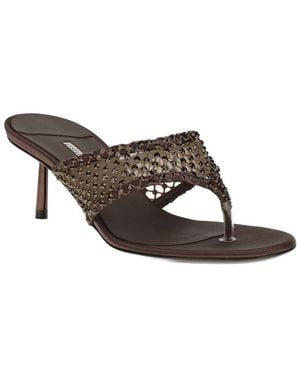 Le Silla Gilda Leather Sandal - Brown