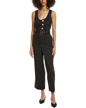 L'Agence Branca Scoop Neck Jumpsuit - Black
