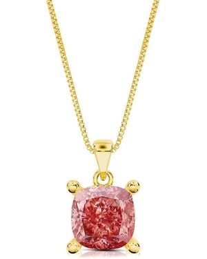 Amairah 14K 2.00 Ct. Tw. Lab-Grown Diamond Solitaire Pendant Necklace - Pink