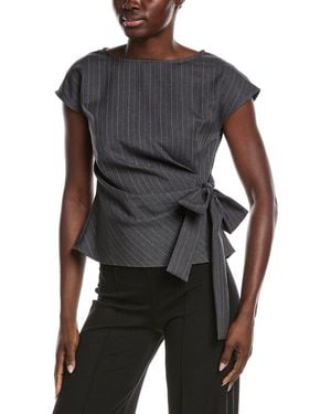 Gracia Cross Body Sleeveless Top - Black