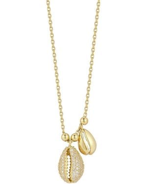 Glaze Jewelry 14K Plated Cz Necklace - Metallic