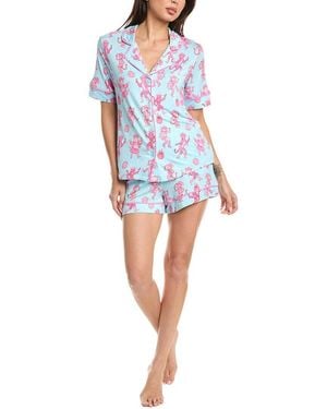 Room Service Pjs 2Pc Dakota Short Pyjama Set - Blue