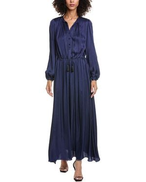 The Kooples Satin Maxi Dress - Blue