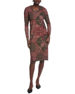 Etro Wool-Blend Shift Dress - Red
