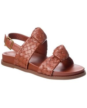 SCHUTZ SHOES Kareena Leather Sandal - Brown