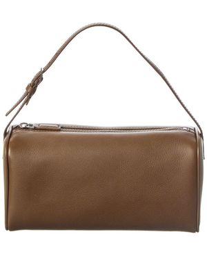 The Row Leather Shoulder Bag - Brown