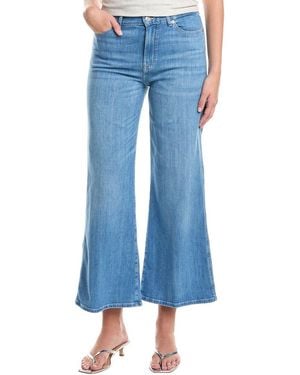 7 For All Mankind Left Hand Cropped Lotta Charleston Wide Leg Jean - Blue
