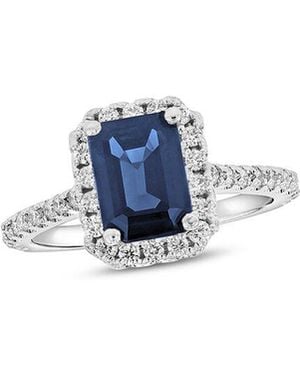 LEVARON 14K 2.00 Ct. Tw. Diamond & Sapphire Cocktail Ring - Blue