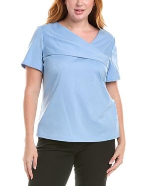 Lafayette 148 New York Plus Twisted Top - Blue