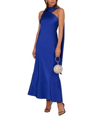 ADRIANNA EVE Solid Maxi Dress - Blue