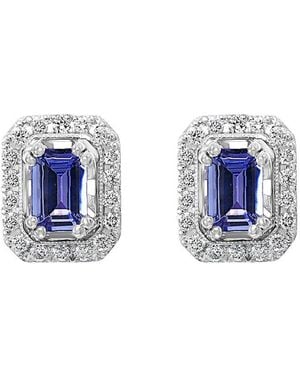 Effy Fine Jewelry 14K 1.30 Ct. Tw. Diamond & Tanzanite Earrings - Blue