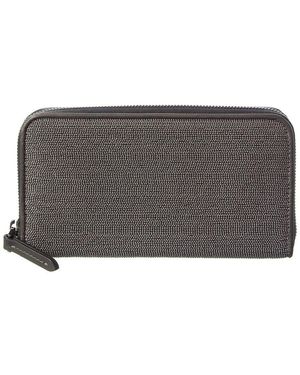 Brunello Cucinelli Leather Wallet - Grey