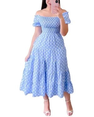 Vincent Midi Dress - Blue