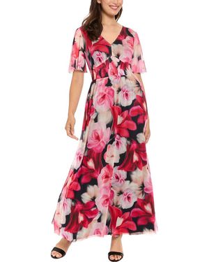 London Times Maxi Dress - Red