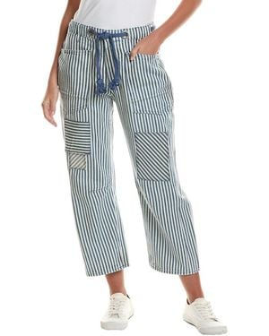 Free People Moxie Railroad Low-Slung Slate Jean - Blue