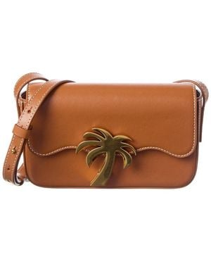 Palm Angels Beach Bridge Leather Crossbody - Brown