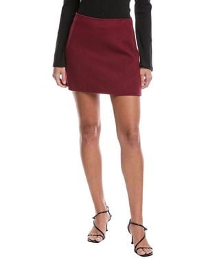 Theory Wool & Cashmere-Blend Mini Skirt - Red