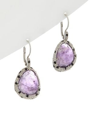 Phillip Gavriel Silver Amethyst And Gemstone Drop Earrings - Pink