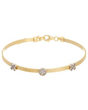 Meshmerise 18K Over 0.13 Ct. Tw. Diamond Bangle - Metallic
