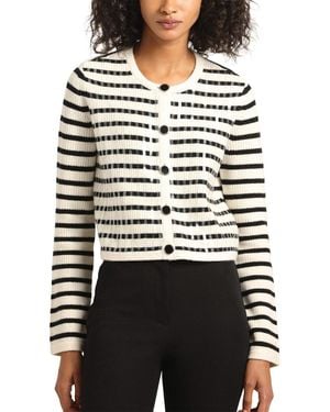 10 Crosby Derek Lam Nebula Sequin Wool-Blend Cardigan - White
