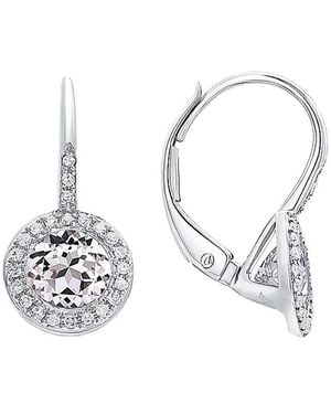 Diana M. Jewels Fine Jewellery 14k 1.53 Ct. Tw. Diamond & White Topaz Earrings