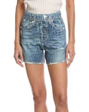 Elan Denim Print Short - Blue