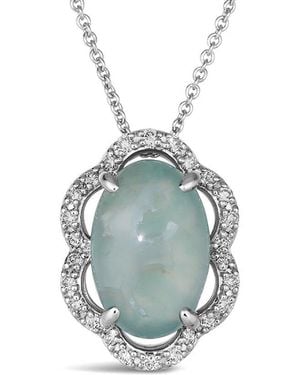 Le Vian 14K 2.45 Ct. Tw. Diamond & Aquaprase Pendant - Blue