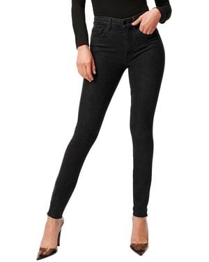 GOOD AMERICAN Good Legs Raw Hem Jean - Black