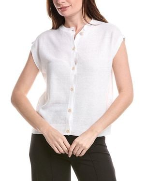 Eileen Fisher Linen-Blend Vest - White