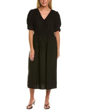Velvet By Graham & Spencer Lianna Short Sleeve Midi Dress - Black