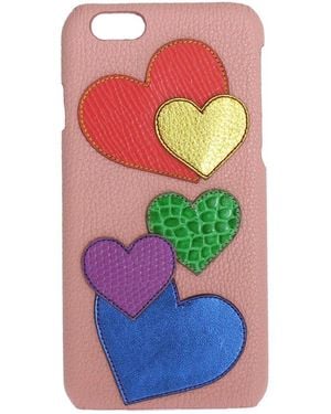 Dolce & Gabbana Leather Phone Cover - White